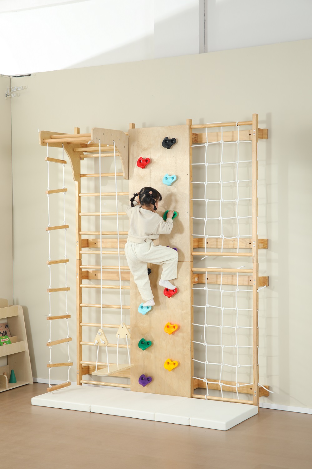 Escalera sueca de madera maciz - Kids Outdoor Climbing Frame reseña y precio
