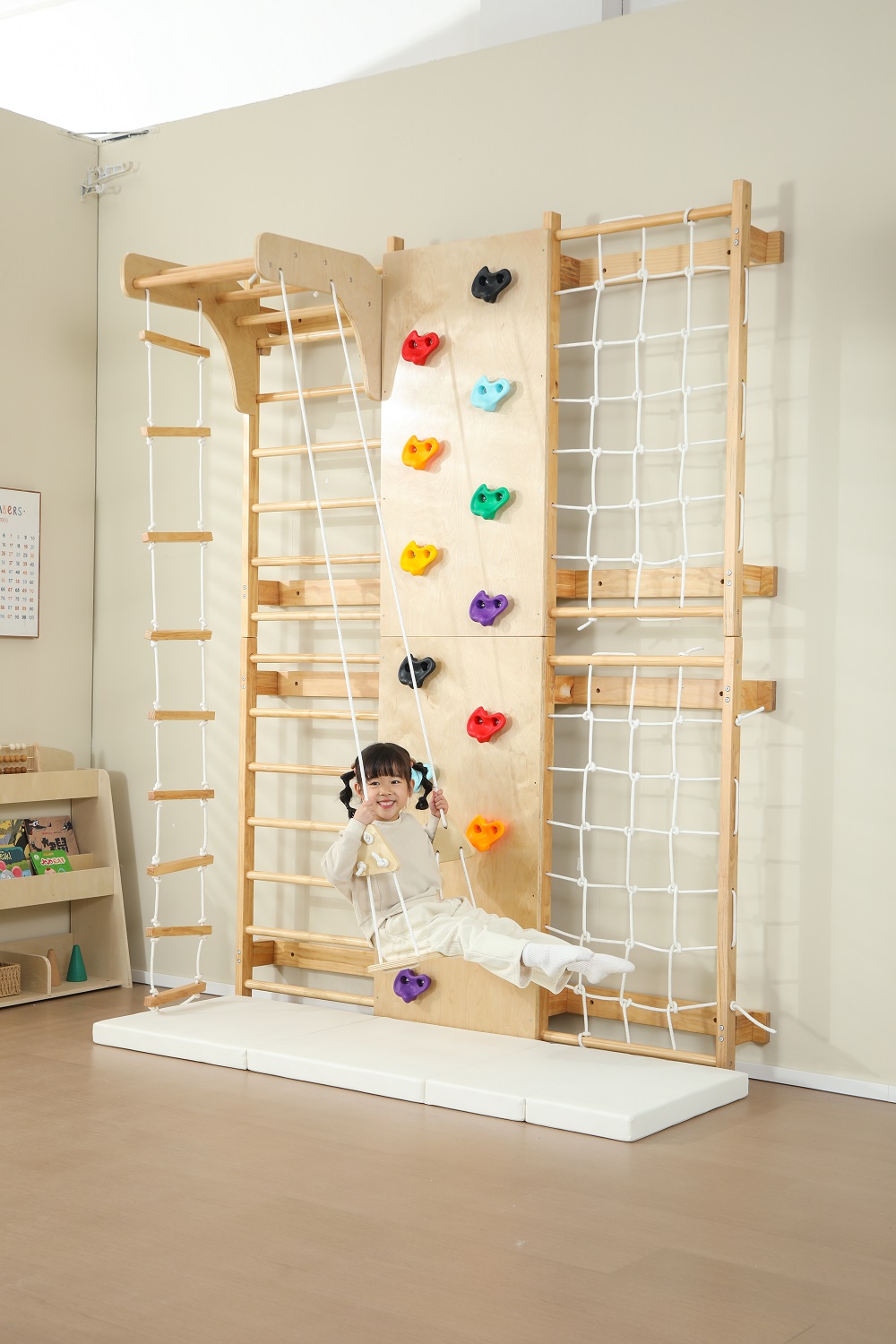 Escalera sueca de madera maciz - Kids Outdoor Climbing Frame reseña y precio